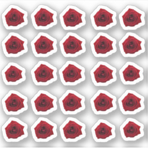 Many small red roses sticker