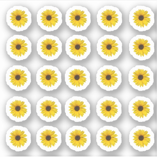 Many small sunflowers sticker (Front)