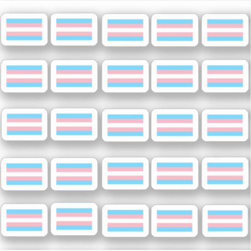 Many small transgender flags sticker