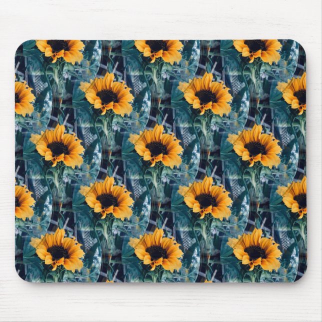 Many Sunny Sunflowers.... Mouse Pad (Front)