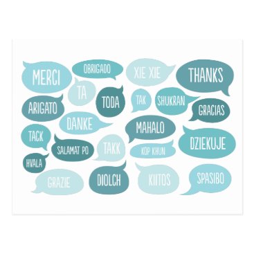 Many Thanks Customizable Thank You Postcard Many Thanks Customizable Thank You Postcard