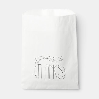 Many Thanks Wedding Favor Bags