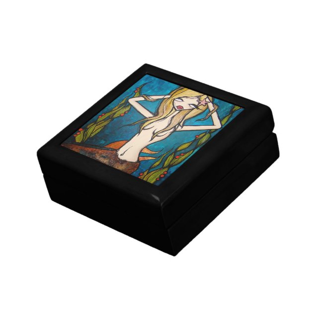 "Many Waters" Jewelry Trinket Box, Small Gift Box (Side)