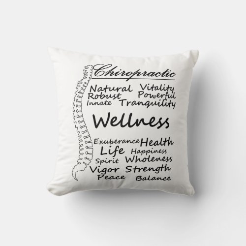 Many Ways to Say Chiropractic Throw Pillow Spine