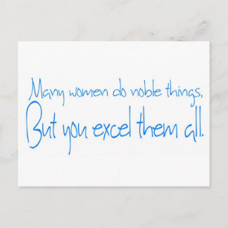 Many women do noble things... postcard