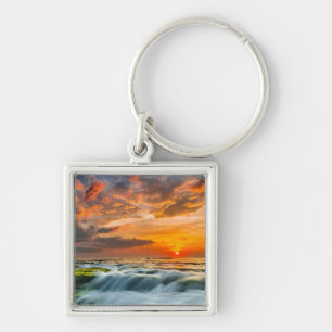 Manyar Beach At Sunrise Keychain