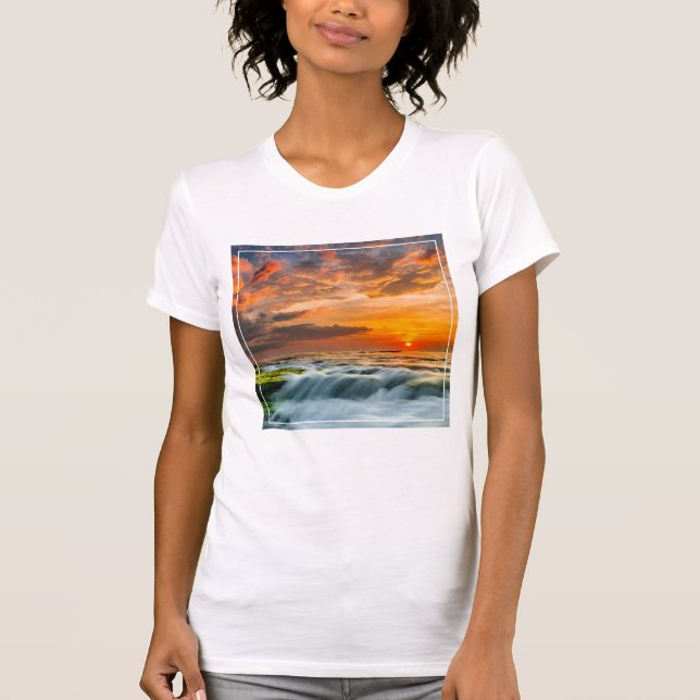 Manyar Beach At Sunrise T-Shirt (Front)