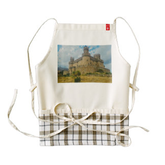Manzanares el Real Castle, Madrid Zazzle HEART Apron