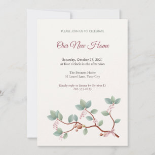 Manzanita Branch Housewarming Party Invitation