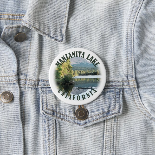 Manzanita Lake, California Button (In Situ)