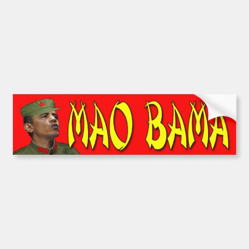 Mao Bama Picture Bumper Sticker