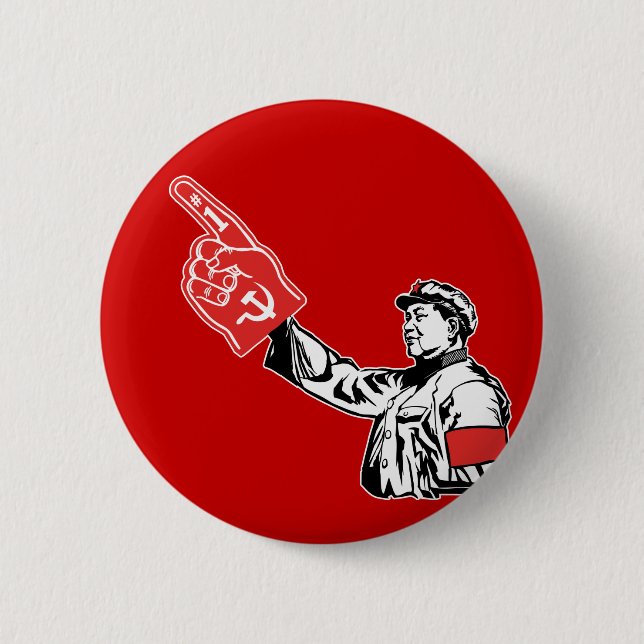 Mao - Communism is #1 Button (Front)