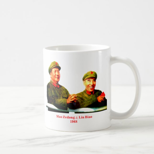 Mao Zedong and Lin Biao 1968 Coffee Mug (Right)