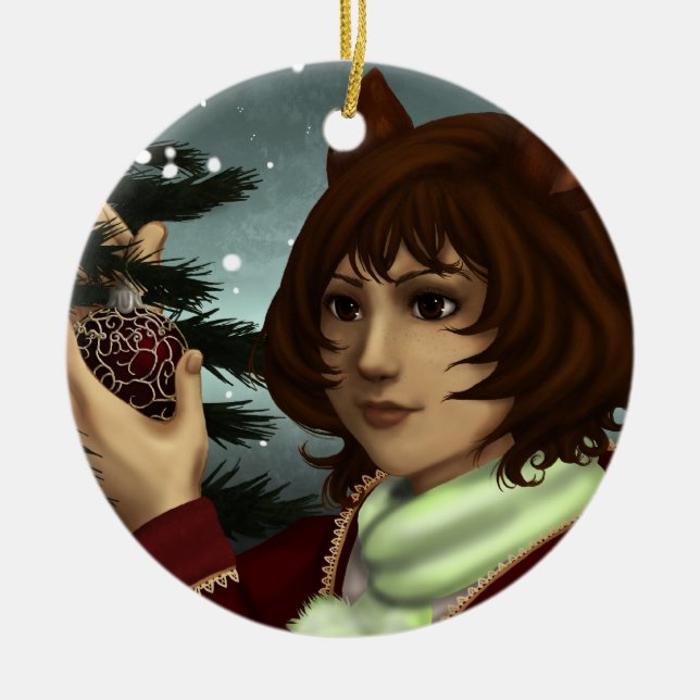 MaoDra Holiday Ornament (Front)