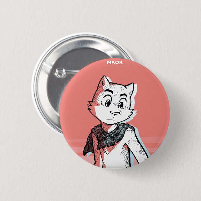 MAOR 2¼" Button - 'Bold' Series: Maor (Front & Back)
