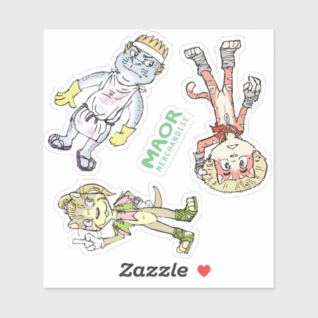MAOR 4x4" Chibi Cast Sticker #1 (Sheet)