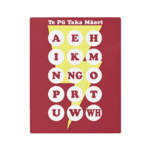 Maori Alphabet Learning Te Reo Metal Print