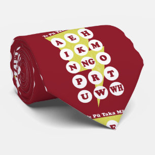 Maori Alphabet Learning Te Reo Neck Tie