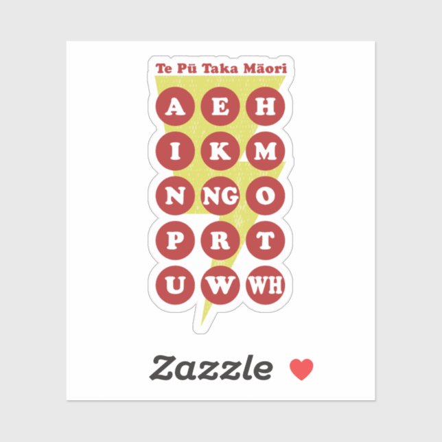 Maori Alphabet Learning Te Reo Sticker (Sheet)