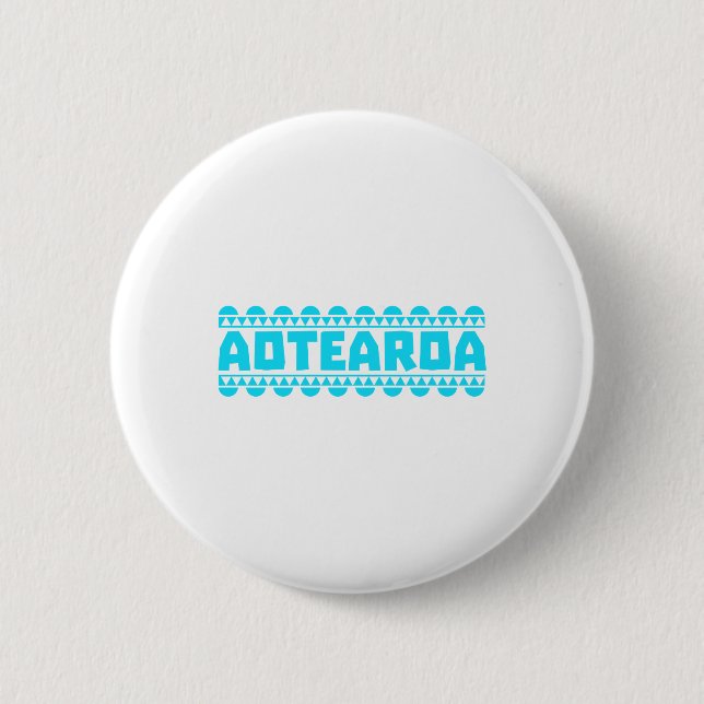 Maori Aotearoa New Zealand - Gift Idea Button (Front)