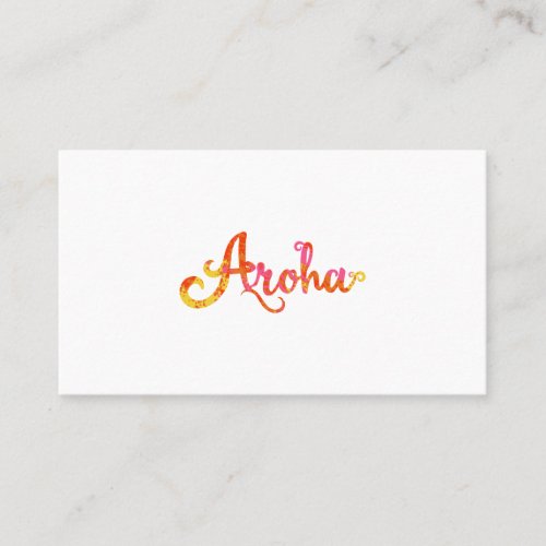 Maori Aroha Love In Maori Language _ Gift Idea Business Card