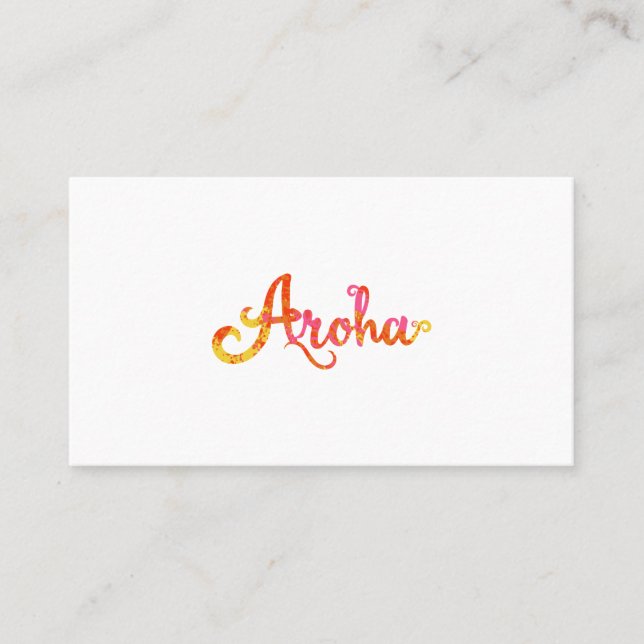 Maori Aroha Love In Maori Language - Gift Idea Business Card (Front)