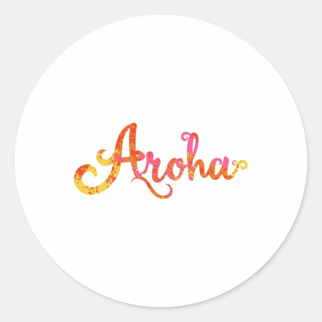 Maori Aroha Love In Maori Language - Gift Idea Classic Round Sticker (Front)