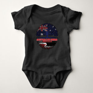 Maori Australian Australia Tree Roots Flag Baby Bodysuit