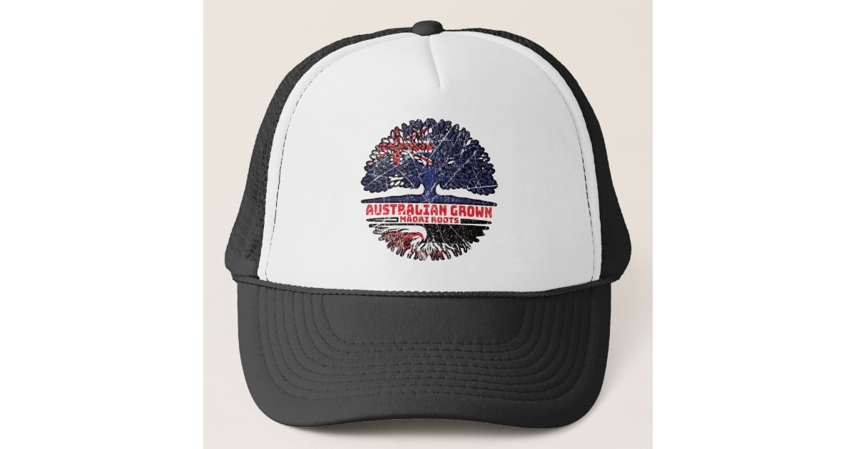 Maori Australian Australia Tree Roots Flag Trucker Hat | Zazzle
