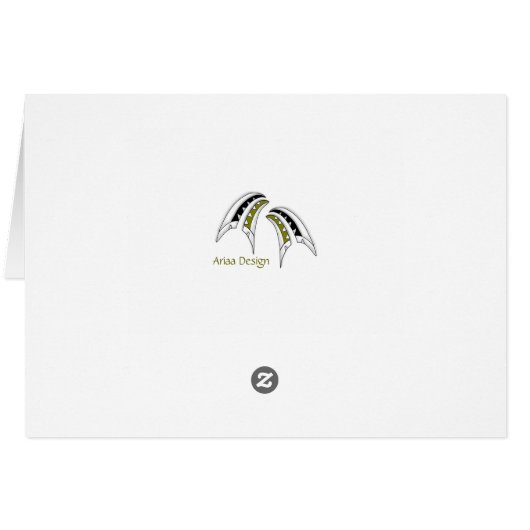 MAORI CARD: Blue Nga Mihi Card (Back Horizontal)