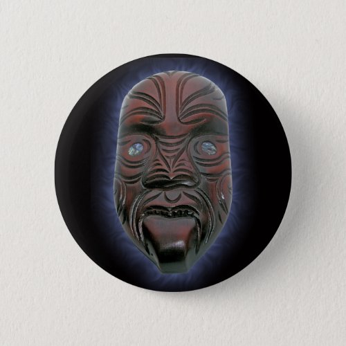 Maori Carved Mask _ Button