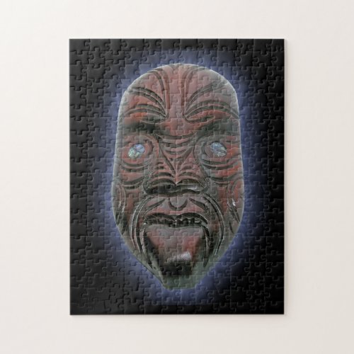 Maori Carved Mask Jigsaw Puzzle