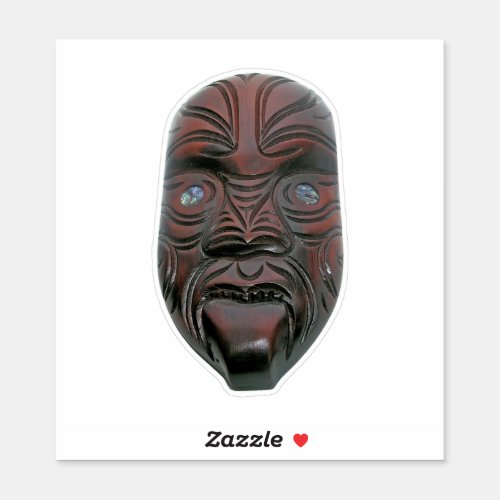 Maori Carved Mask Sticker