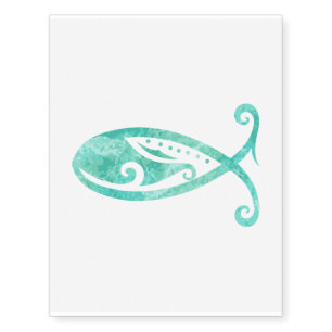 Maori Christian Fish Ocean Gift Idea Temporary Tattoos