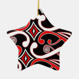 maori designs ceramic ornament