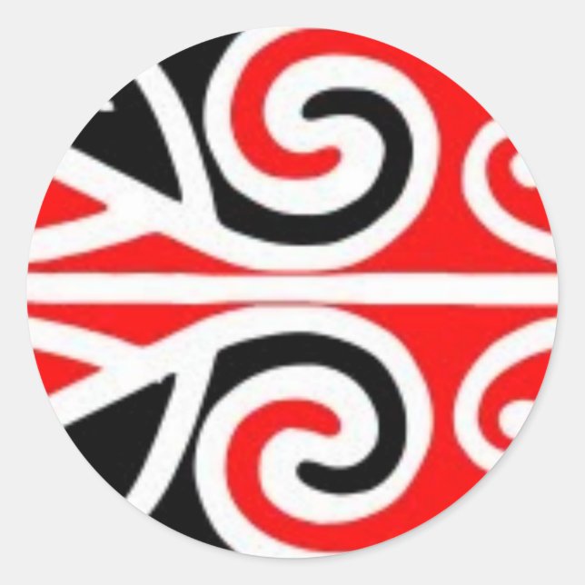maori designs tribal art for you classic round sticker (Front)