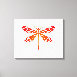 Maori Dragonfly Polynesian Tribal Tattoo Gift Idea Canvas Print
