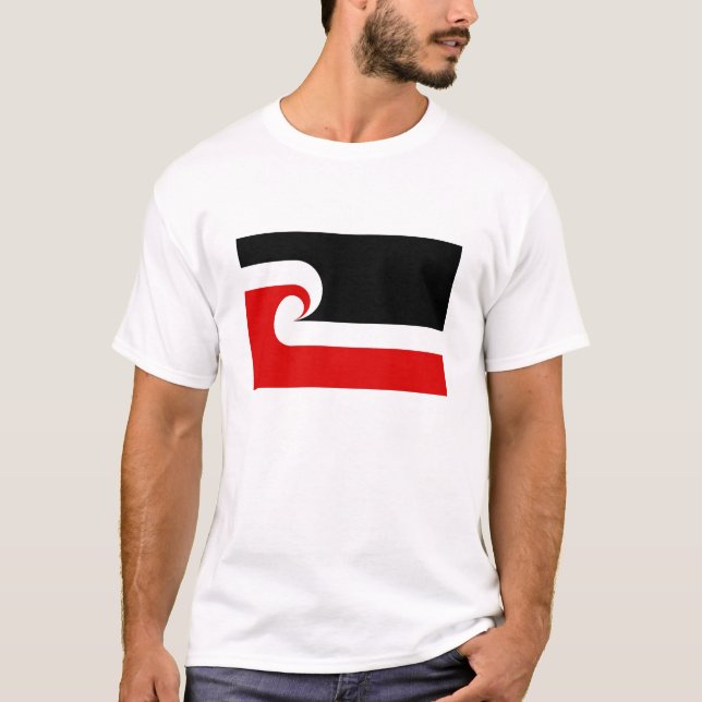 maori ethnic flag new zealand country T-Shirt (Front)