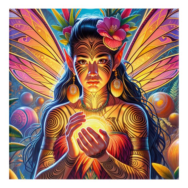 Māori Fairy Acrylic Print (Front)