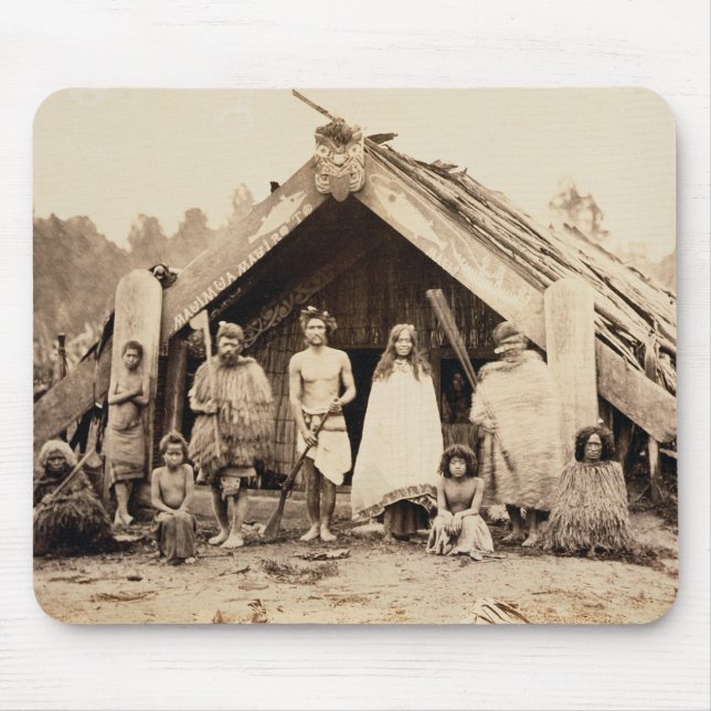 Maori Family, New Zealand, c.1880s (albumen print) Mouse Pad (Front)