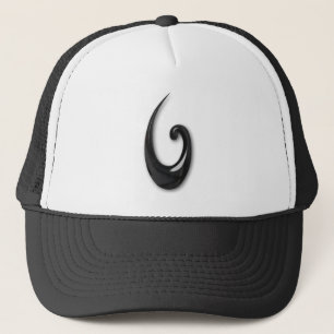 Maori-Fish Hook-obsidian Trucker Hat