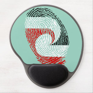 Maori flag fingerprints gel mouse pad
