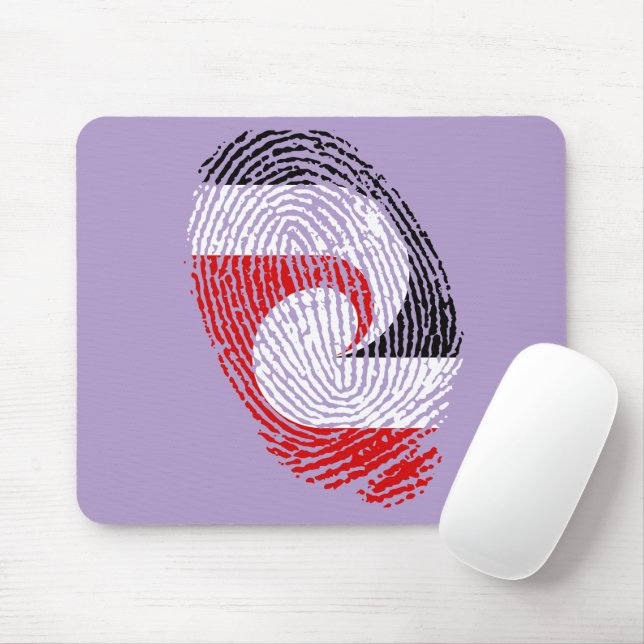 Maori flag fingerprints mouse pad (With Mouse)