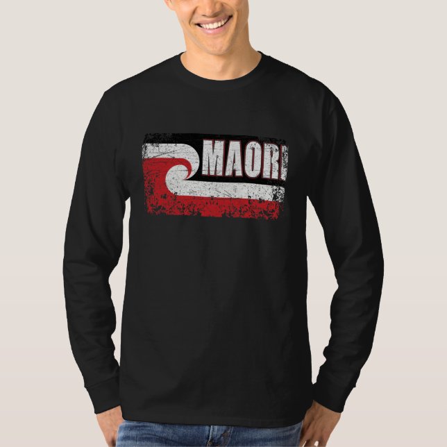 Maori Flag New Zealand Flag T-Shirt (Front)