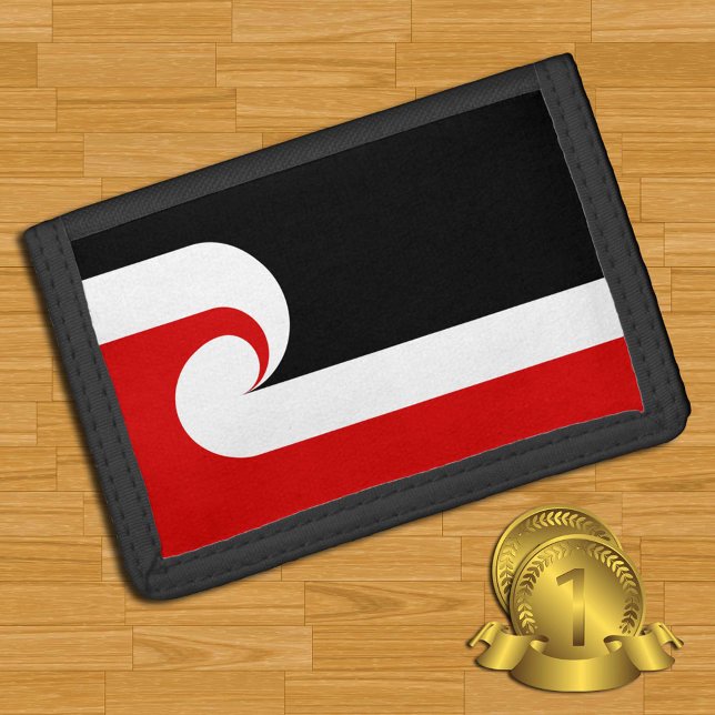 Maori flag & Zealand fashion, rugby /sports Trifold Wallet (Creator Uploaded)