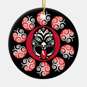 Maori Haka New Zealand Native Art Decor Tabl Ceramic Ornament