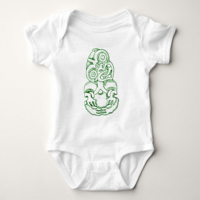 Maori Hei-Tiki Sketch Infant Baby Bodysuit (Front)
