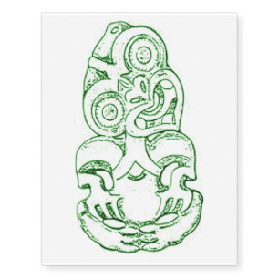 Maori Hei-Tiki Sketch (Large) Temporary Tattoos