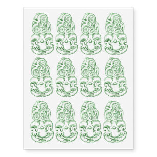 Maori Hei-Tiki Sketch (Small) Temporary Tattoos