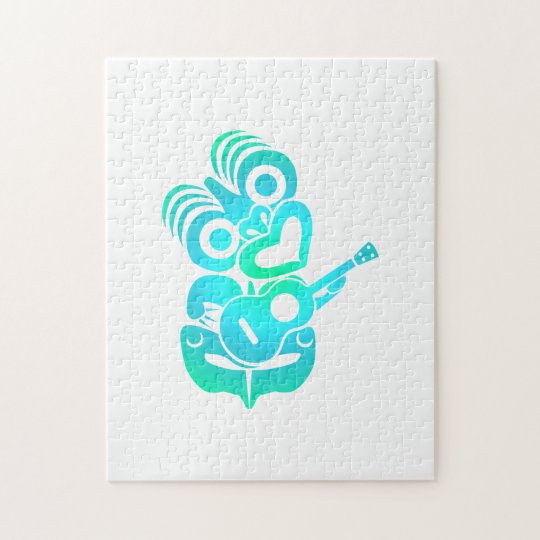 Maori Hei Tiki Ukulele Music Gift Idea Jigsaw Puzzle